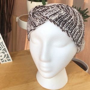 White and brown headband